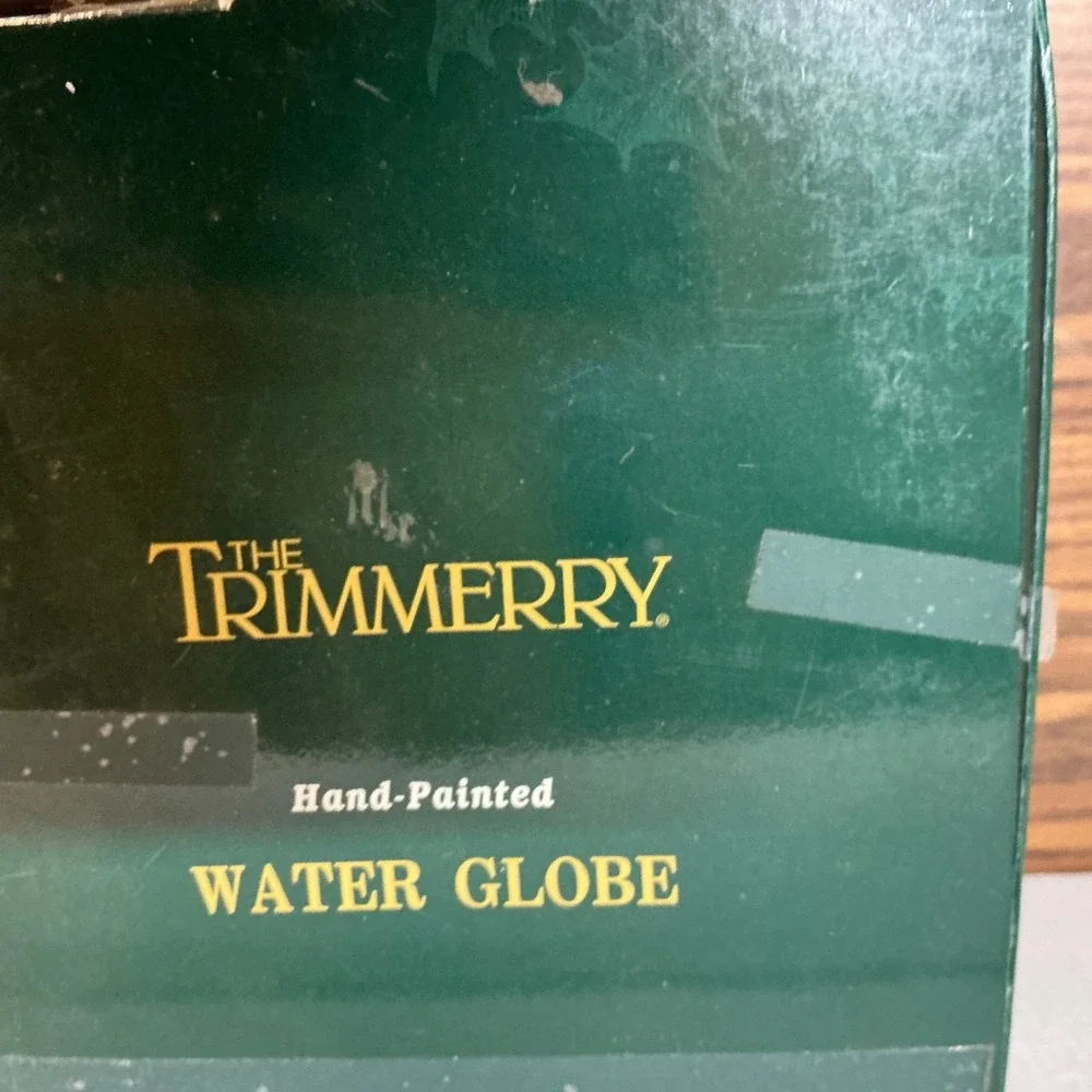 The Trimmerry Vintage Santa Sleigh Water Globe Hand Painted Christmas Decor